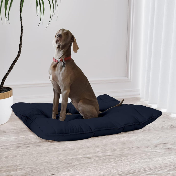 Italian Bed Linen Elegant Hundekissen Maxy, Leinen, Dunkelblau, 130x100cm Dunkelblau 130x100cm, Dunk