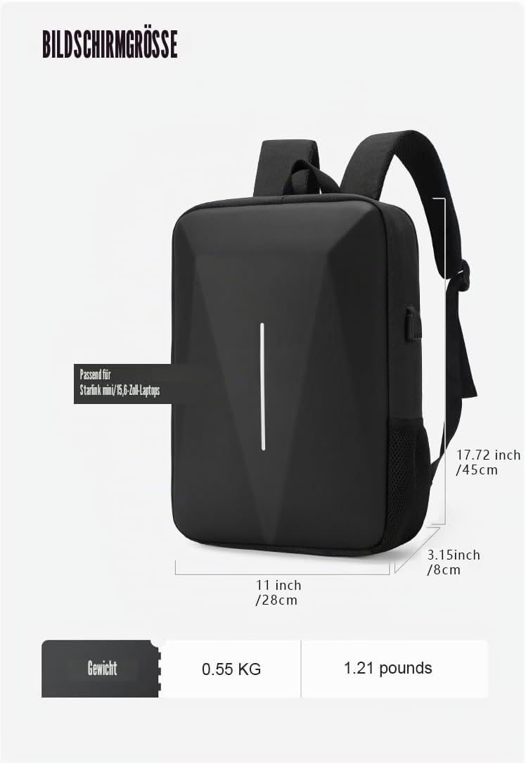 Tasche für Starlink Mini – Aufbewahrungstasche für Starlink Dish und alles Zubehör – diebstahlsicher