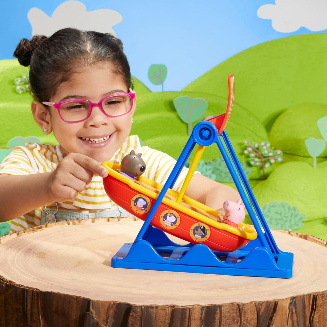 Peppa Pig Spielzeuge Piratenschiff-Spass mit Peppa, Spielset mit 2 Figuren, Kinderspielzeug PIRATE R