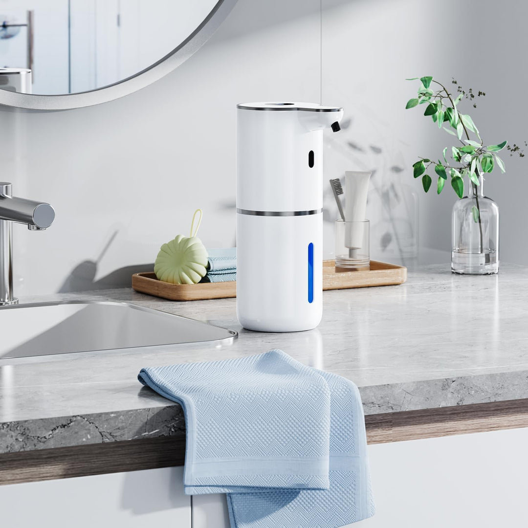 Seifenspender Automatisch mit digitaler Anzeige,380ml Elektrischer Seifenspender mit Sensor,Wandmont