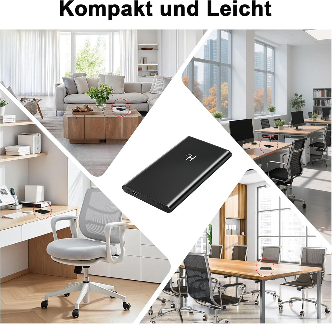Mini-Videokamera, 2-in-1-Minikamera mit 5000-mAh-Powerbank | HD-1080p-Powerbank-Mini-Mikrokamera mit