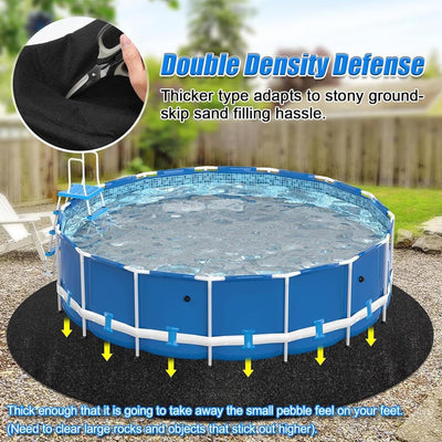 Pool Unterlage Outdoor | Poolunterlage Rund | rutschfest Poolmatte Pool Bodenschutzmatte Bodenfolien