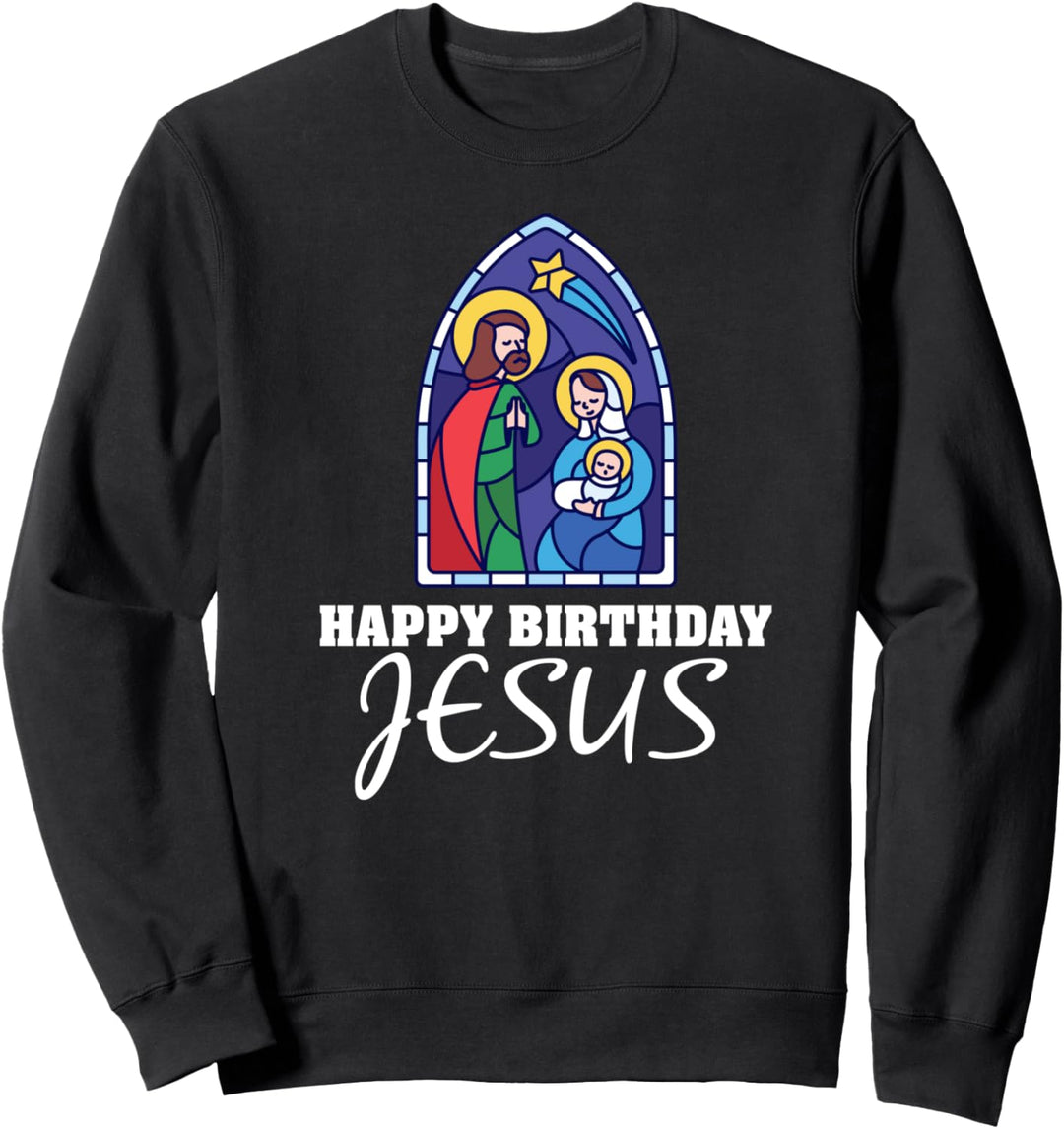 Happy Birthday Jesus - Weihnachten Advent Krippe Norden Sweatshirt