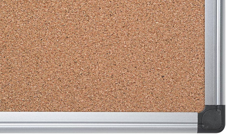 Bi-Office Korktafel Maya Mit Aluminiumrahmen und Hochwertiger Naturkorkoberfläche, Pinnwand, 120 x 9