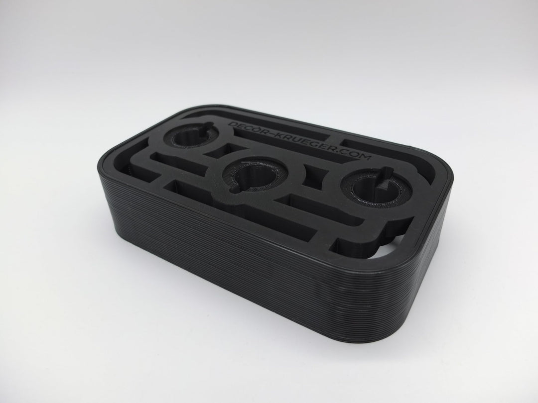 Halter Aufsteller für KitchenAid Nudelvorsatz Pasta für 3 Aufsätze Art Deco Sti (Black) Schwarz, Sch
