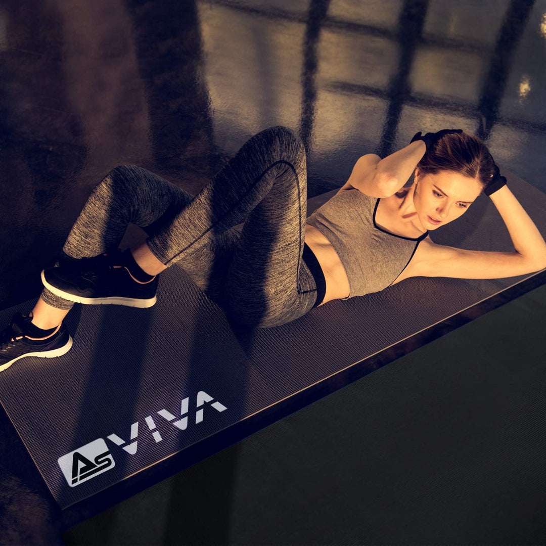 AsVIVA Bodenschutzmatte UM2-136x67 cm - Fitnessmatte für Yoga & Bauchmuskeltraining - Unterlegmatte