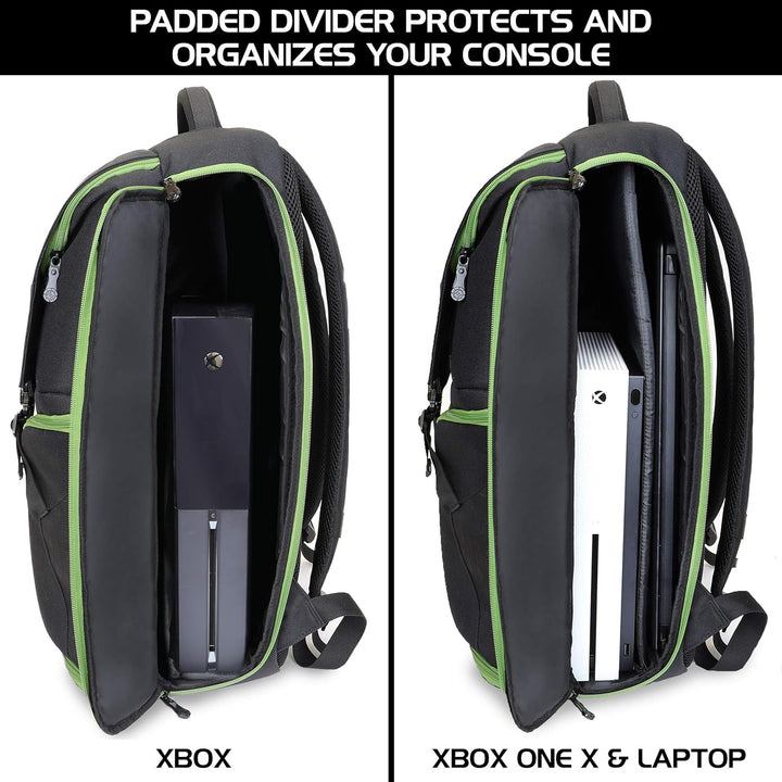ENHANCE Universal Gaming Rucksack für Konsolen wie Xbox 360, Xbox One, & Laptop Ausreichend Platz fü