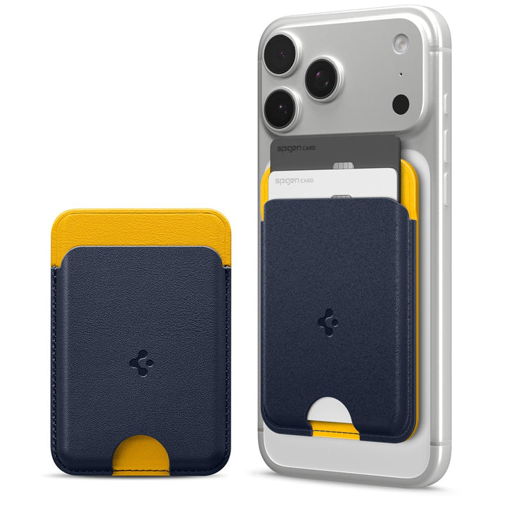 Caseology Nano Pop Magsafe Wallet [Kraftvolle Doppelstruktur] Rutschfester Silikon und magnetischer