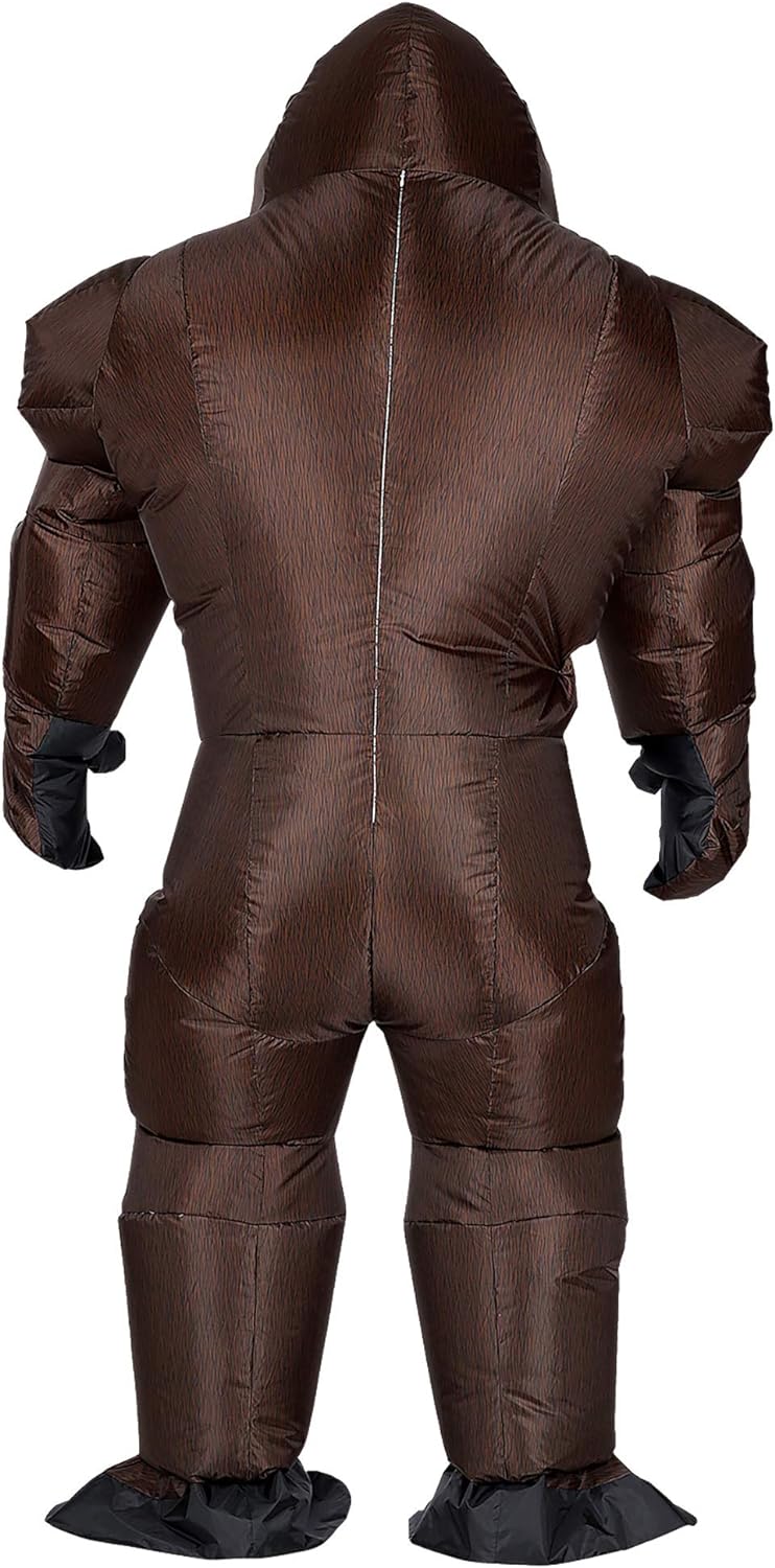 "GORILLA" (airblown inflatable oversized costume with mask) (4 x AA batteries not included) - (One S