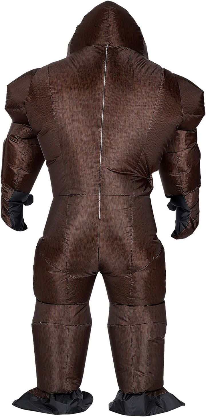"GORILLA" (airblown inflatable oversized costume with mask) (4 x AA batteries not included) - (One S