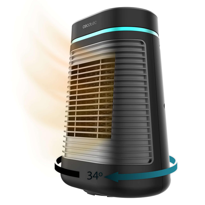 Cecotec Keramik-Tischheizgerät ReadyWarm 1550 Max Ceramic Rotate Smart, 1500W, Oszillation, 15m², LE