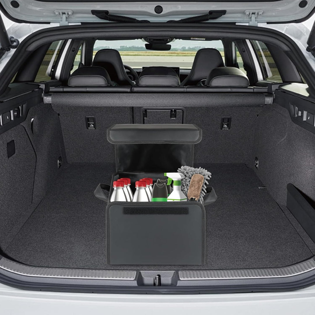 Faltbarer Kofferraum-Organizer aus PU – Mehrzweck-Aufbewahrungsbox für Auto, SUV und LKW – Grosses F