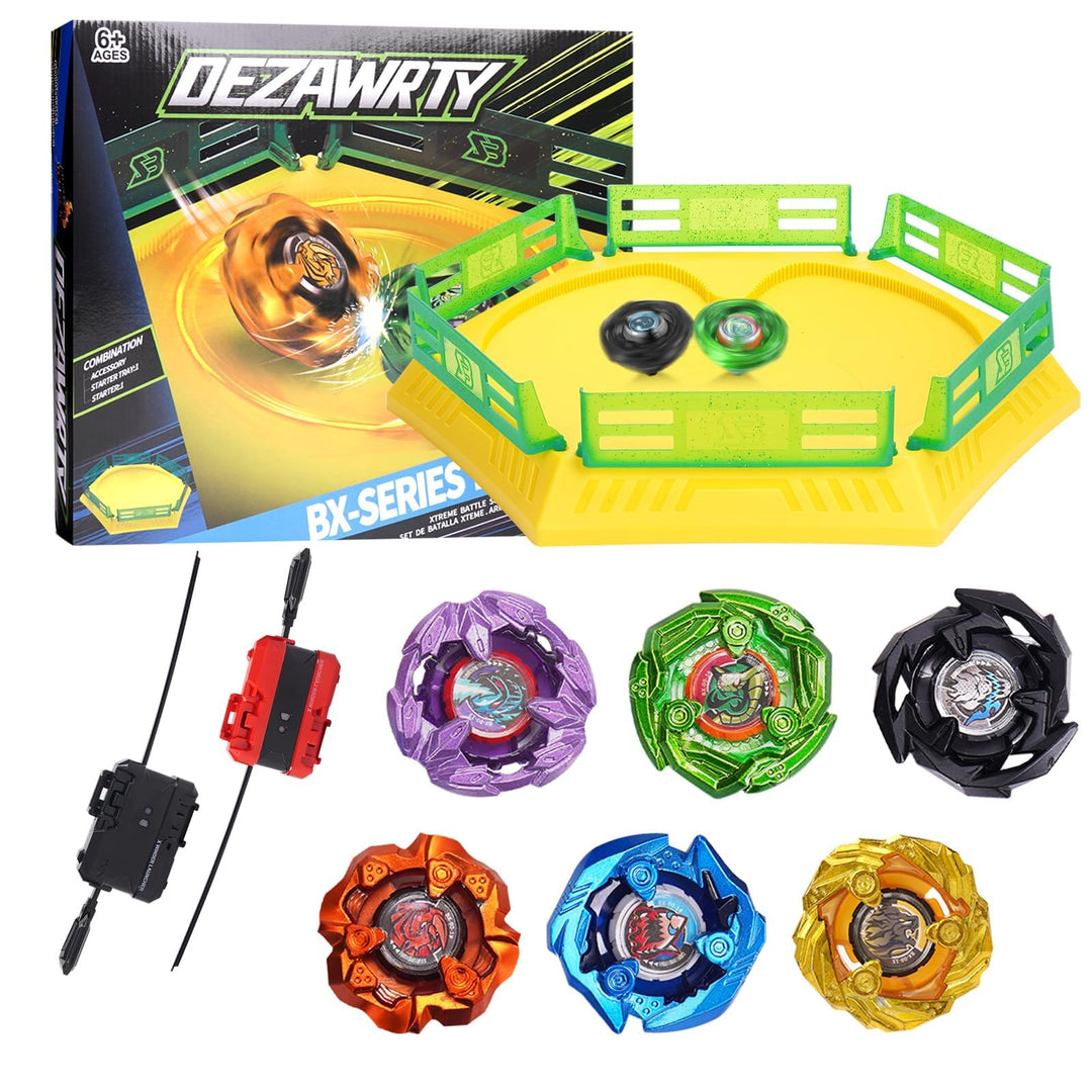 Kreisel X Arena Battle Set Ausgestattet mit X Acceleration Rail - 6 Kampfkreisel, 2 Launchers und St