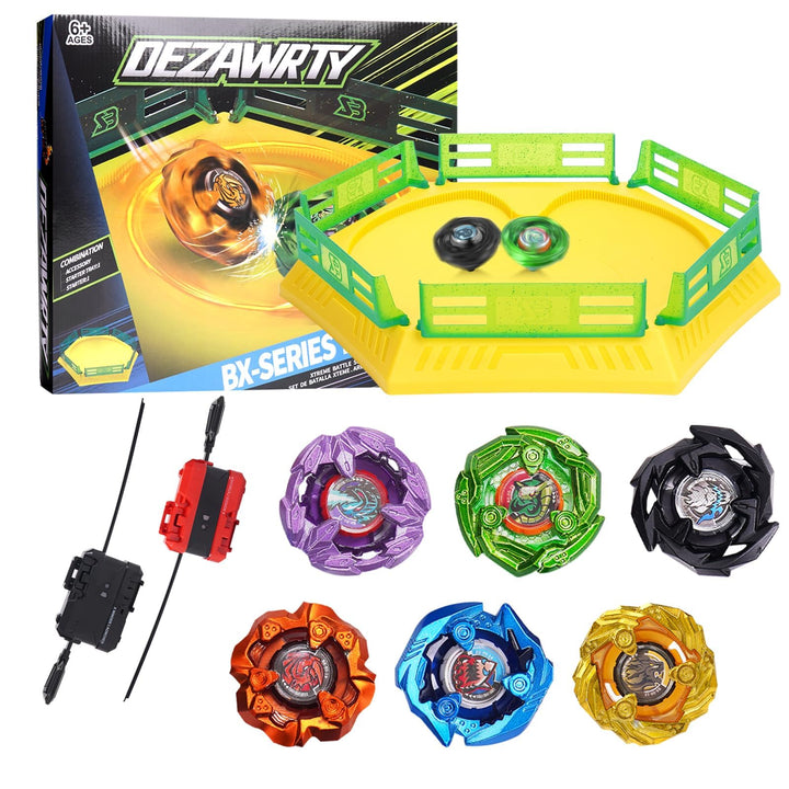Kreisel X Arena Battle Set Ausgestattet mit X Acceleration Rail - 6 Kampfkreisel, 2 Launchers und St