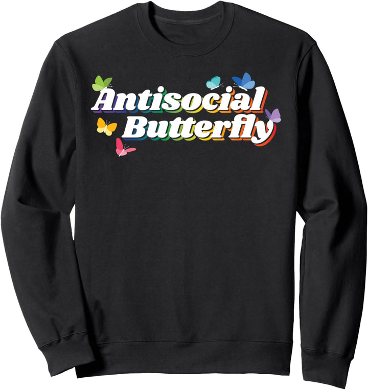 Regenbogenintrovertierter antisozialer Schmetterling Sweatshirt