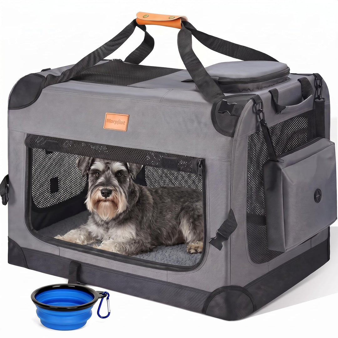 Morpilot Katzentransportbox für grosse Katzen und Welpen Katzenbox Hundetasche mit Sicherheit Reissv