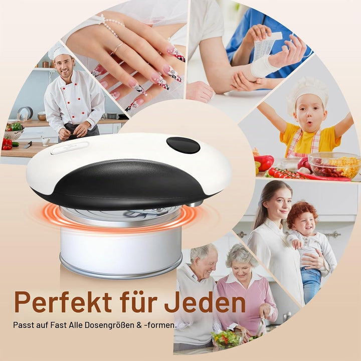 Elektrischer Dosenöffner USB-Aufladbar, Einhand-Automatischer Seitenschneider, Berührungsfreie &amp; Sic