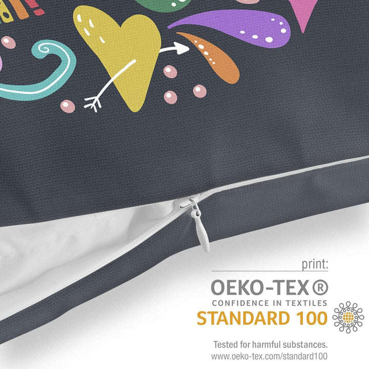 VOID Pride Farben Regenbogen Kissenbezug Kissenhülle Polyester wasserfest Outdoor Indoor, Kissen Grö