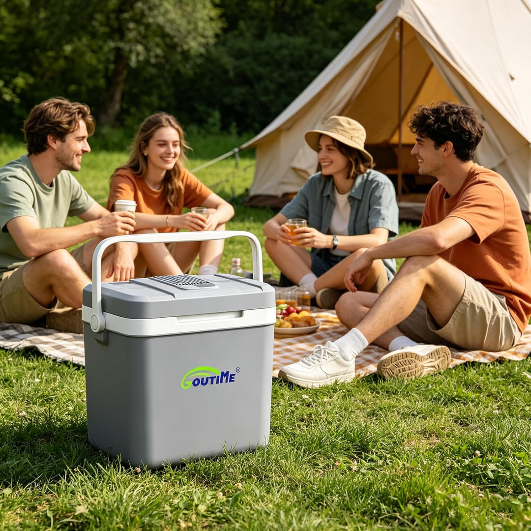 Goutime 24L Elektrische Kühlbox 12V/230V Dualbetrieb ECO MAX Camping