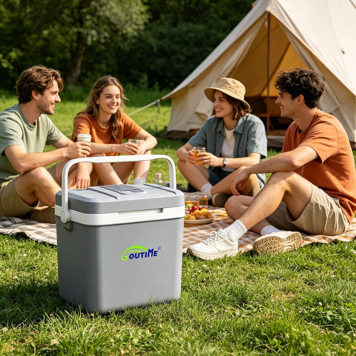 Goutime 24L Elektrische Kühlbox 12V/230V Dualbetrieb ECO MAX Camping