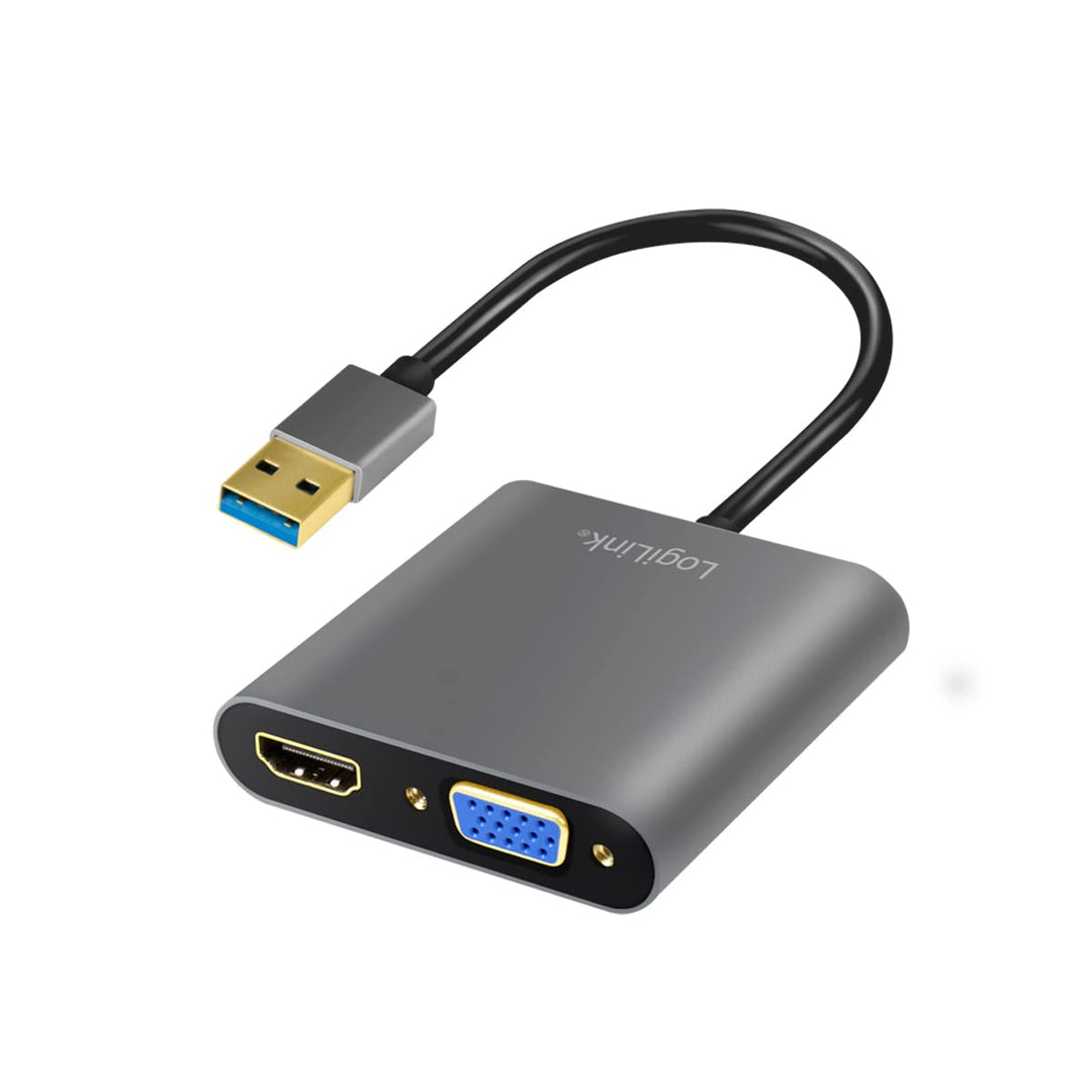 LogiLink Adapter USB 3.0 auf VGA/HDMI, UA0234 zu VGA + HDMI, zu VGA + HDMI