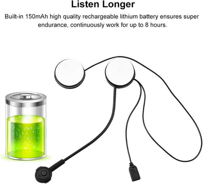 Cuifati Drahtloses Bluetooth HiFi Stereo-Kopfhörer-Headset, Bluetooth-Helmlautsprecher Kopfhörer-Geg