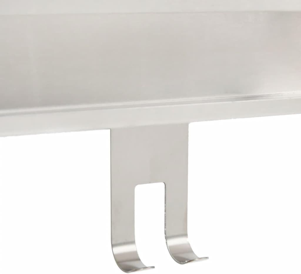 vidaXL Duschcaddy Hängend, Dusche Hängeregal mit 2-in-1-Design, Duschkorb ohne Bohren, Duschablage f