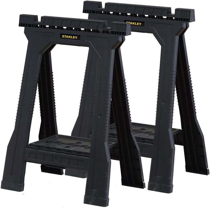 Stanley Unterstellbock / Arbeitsbock "Junior" (57x12x81cm, paarweise geliefert, fester Stand durch G
