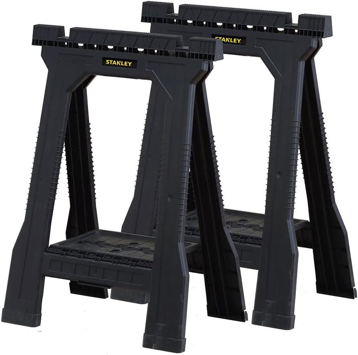 Stanley Unterstellbock / Arbeitsbock "Junior" (57x12x81cm, paarweise geliefert, fester Stand durch G