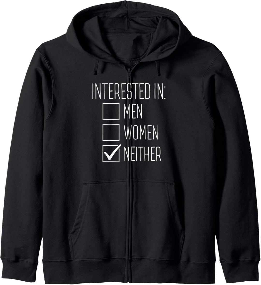 Interested In Men Women Neither Funny Asexual Pride Flag Kapuzenjacke