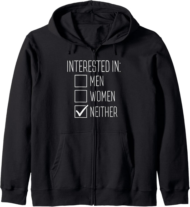 Interested In Men Women Neither Funny Asexual Pride Flag Kapuzenjacke