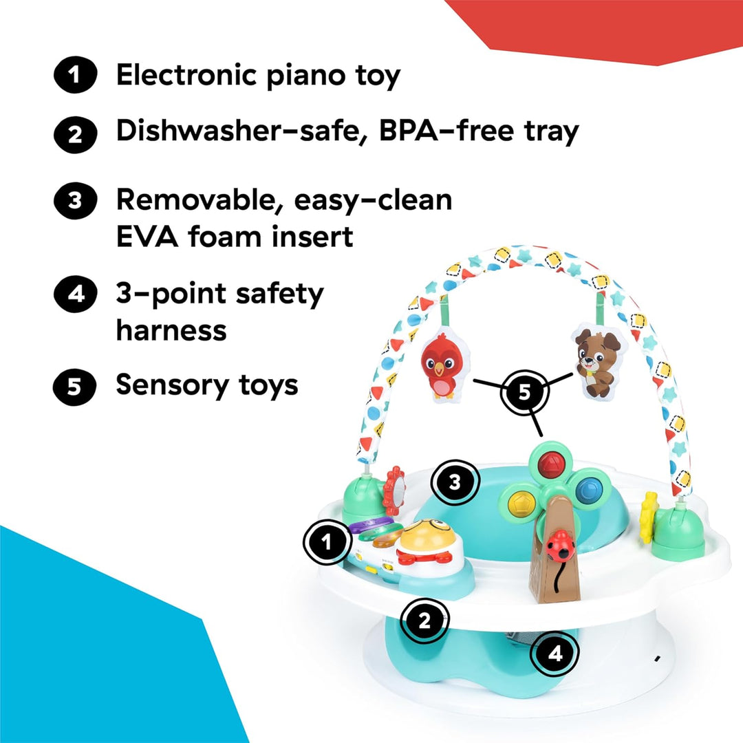 Baby Einstein SuperSeat Touch of Tunes 3-in-1 Aktivitätssitz, mit Musik und Lichtern, ab einem Alter