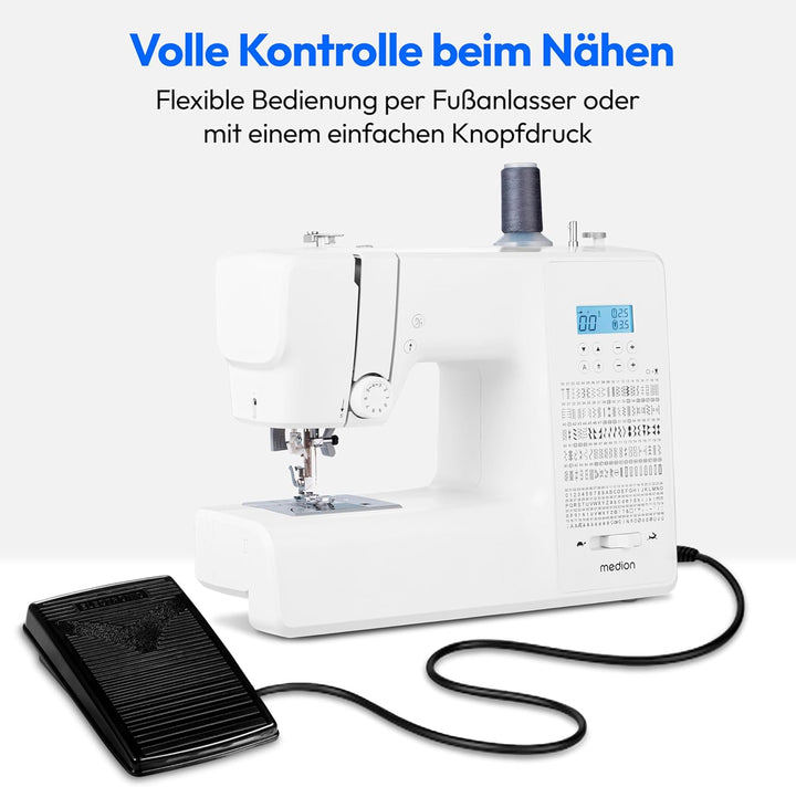 MEDION Digitale Nähmaschine SD36 (36 Watt, einstellbare Stichlänge und Stichbreite, 270 Stichmuster,