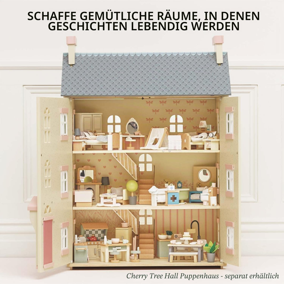 Le Toy Van – Daisylane Küche aus Holz für Puppenhaus-Zubehörset für Puppenhäuser | Puppenhaus-Möbels