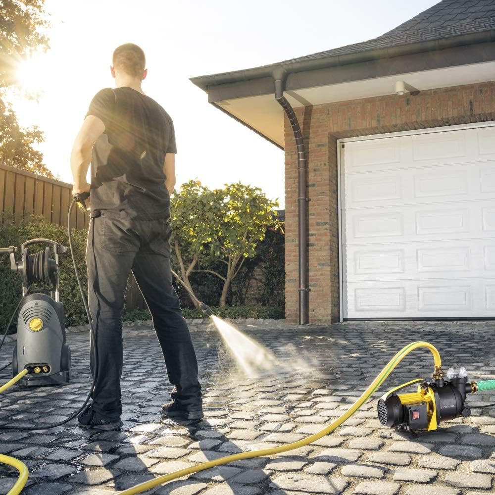 TROTEC Gartenpumpe mit Filter TGP 1005 E Rasenwasserpumpe 1000 W 3300 l/h Fassungsvermögen