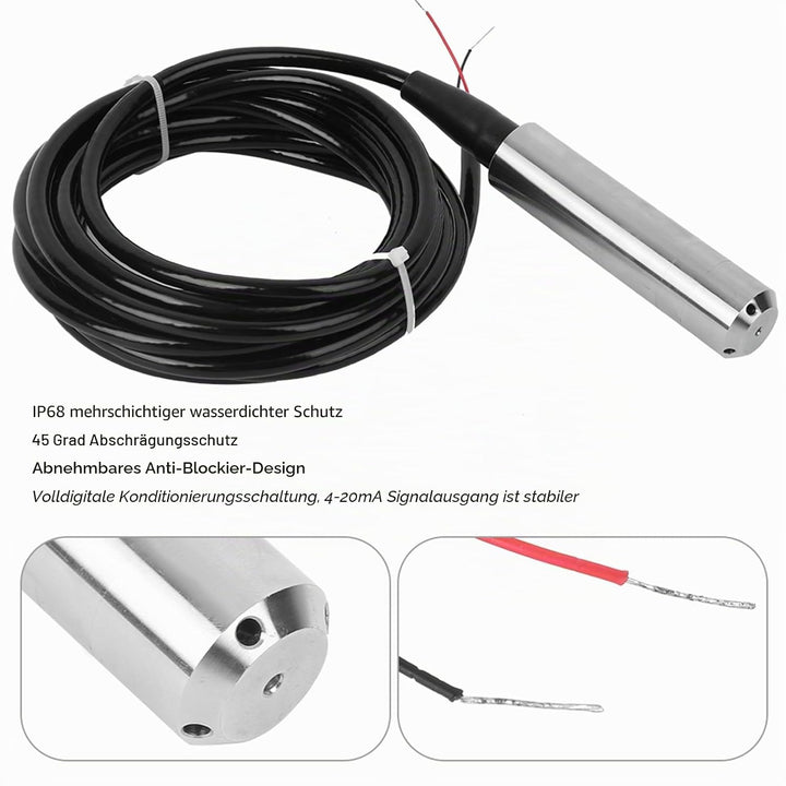 TL-136 Flüssigkeitsstand, Wassersensor, Sender, Sensoren, Detektor, 24 VDC, 4-20 MA, Signalausgang 0