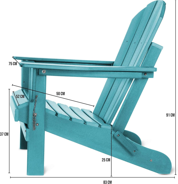 normani Original Adirondack Stuhl - Klappbarer Gartenstuhl in Holzoptik - Gemütlicher Gartensessel a