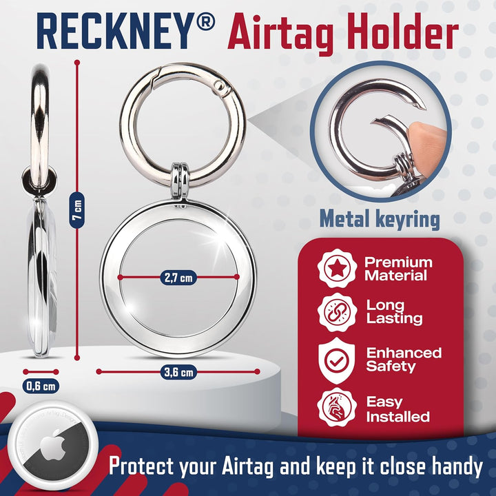 AirTag-Schlüsselanhänger aus Metall, kompatibel mit Apple AirTag, Airtag-Stossstange, Apple AirTag-H