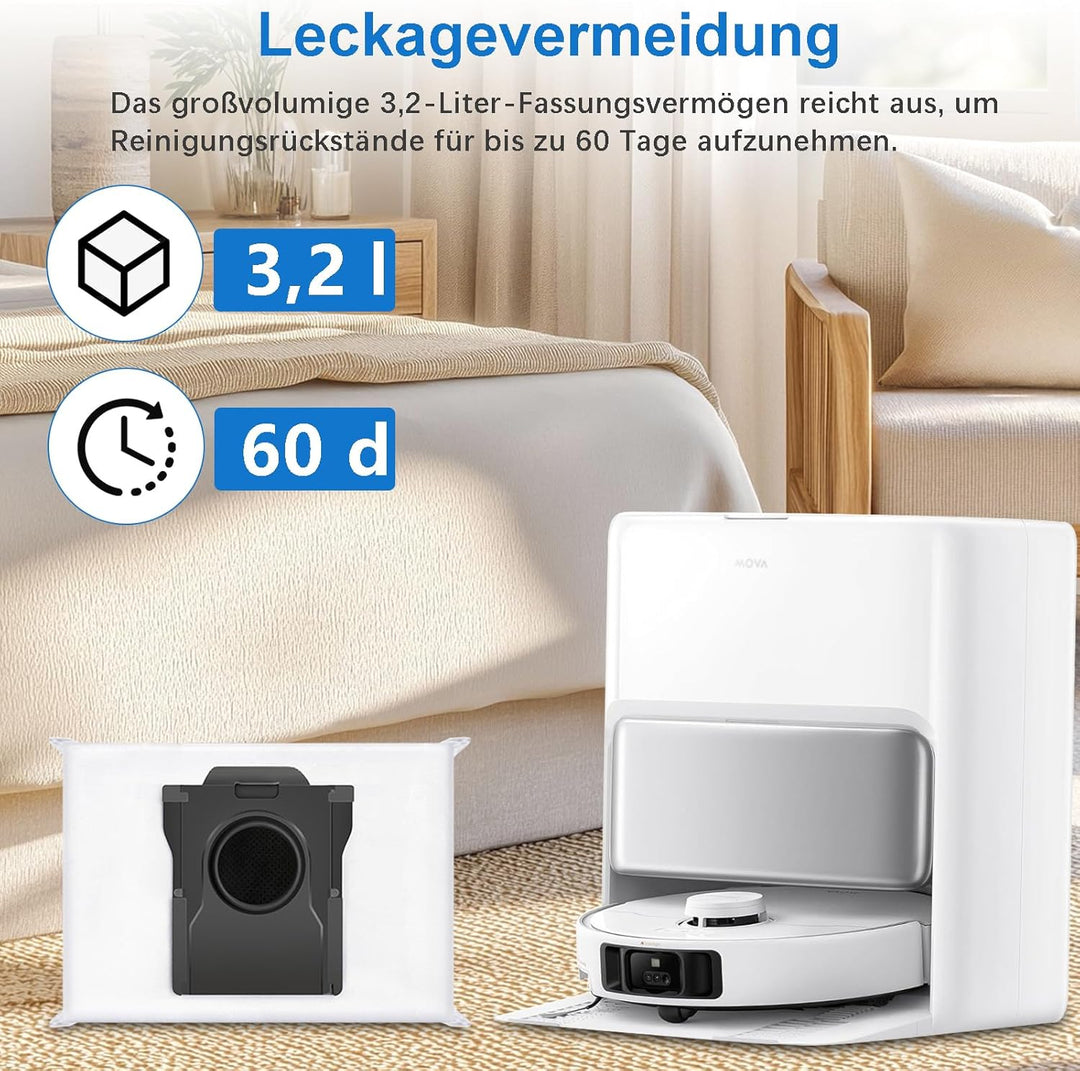 14 Staubbeutel Ersatz für MOVA P50 Pro Ultra/P10 Pro Ultra/S20 Ultra/P10 Ultra Staubsauger - Grossvo