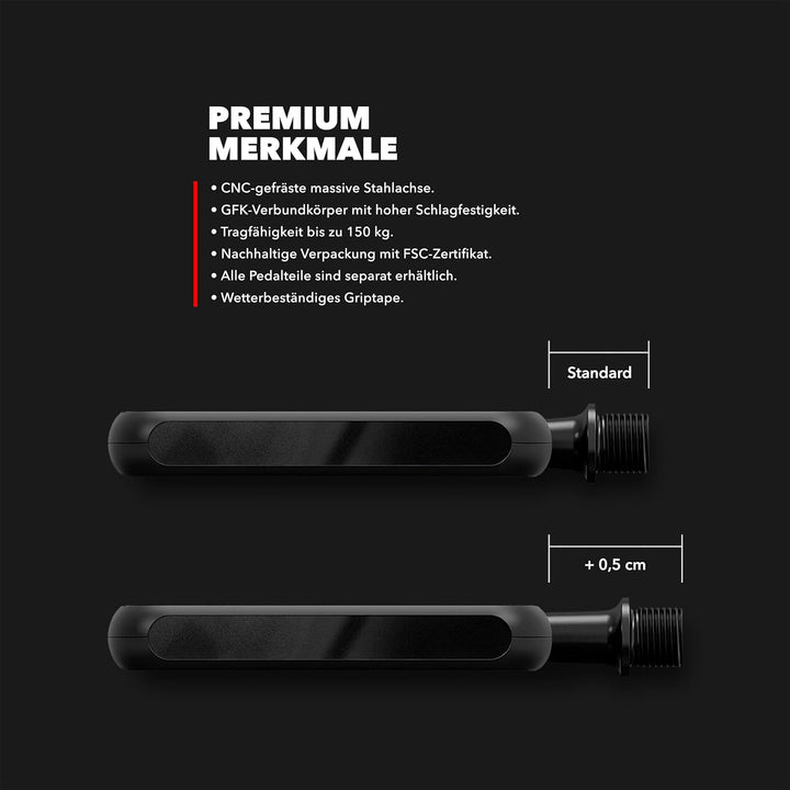 Reflex Urban Pedal + 2 Ersatz Griptape Pads - das ultimative City- und Tourenpedal für alle Schuhart