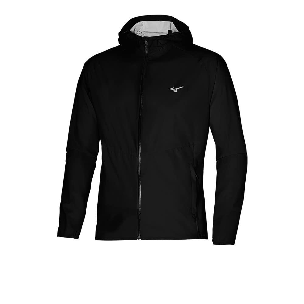 Mizuno Herren Laufjacke S Schwarz, S Schwarz