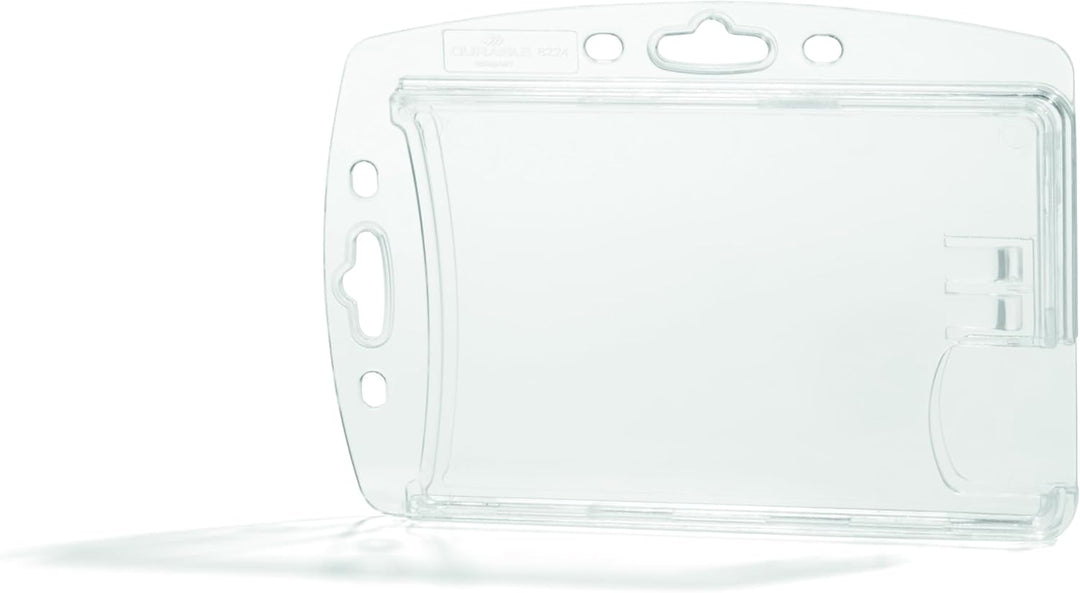 Durable Doppelbox mit Jojo für 2 Betriebs-/Sicherheitsausweise, 10 Stück, transparent, 822419 Für 2