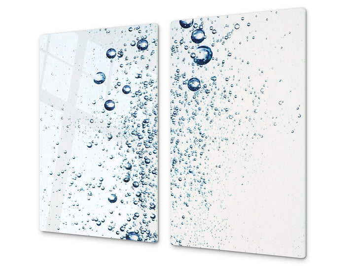 Küchenbrett aus Hartglas und Induktionskochplattenabdeckung – Schneideplatten SINGLE mit 60 x 52 cm