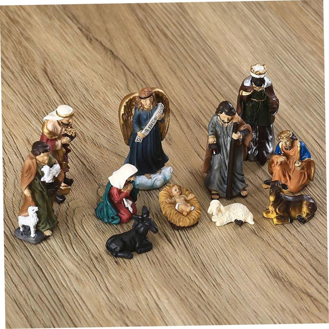 Krippen Miniaturfiguren Weihnachten Inspirierende Mini Harzornamente 12 Weihnachtsornamente