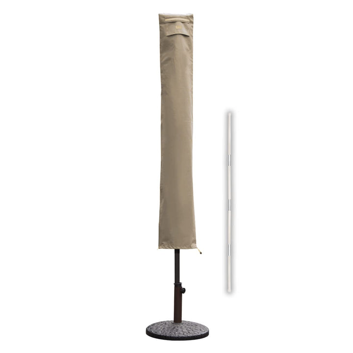 Sekey Schutzhülle für Ø 300 cm Sonnenschirm, Abdeckhauben für Sonnenschirm 170cm×27.5/33.5cm Taupe,