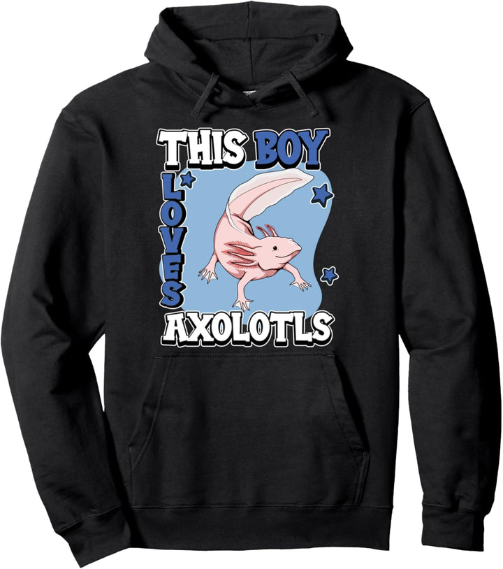 Jungen This Boy Loves Axolotls Axolotl Pullover Hoodie