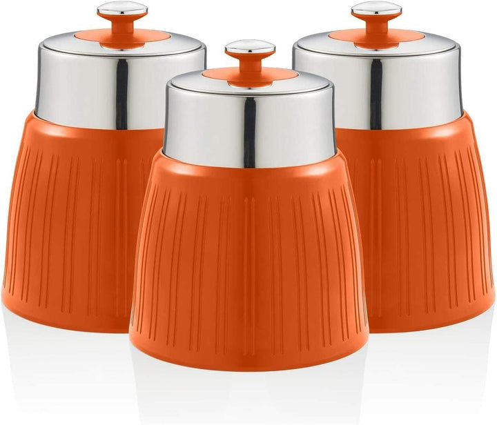 SWAN SWKA1024ON Retro-Set mit 3 Behältern, Orange