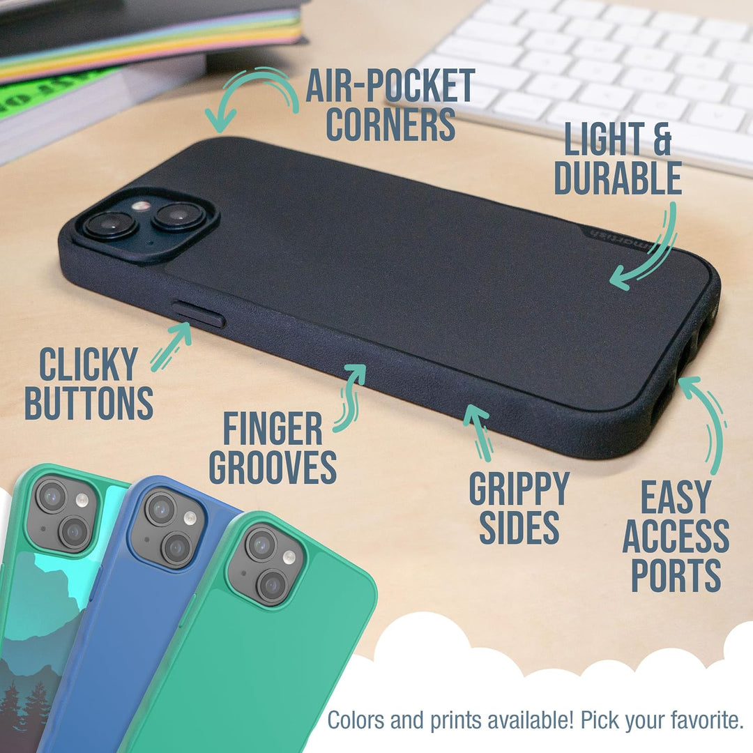 smartish iPhone 15 Plus Slim Case - Gripmunk Compatible with MagSafe [Lightweight + Protective] Thin