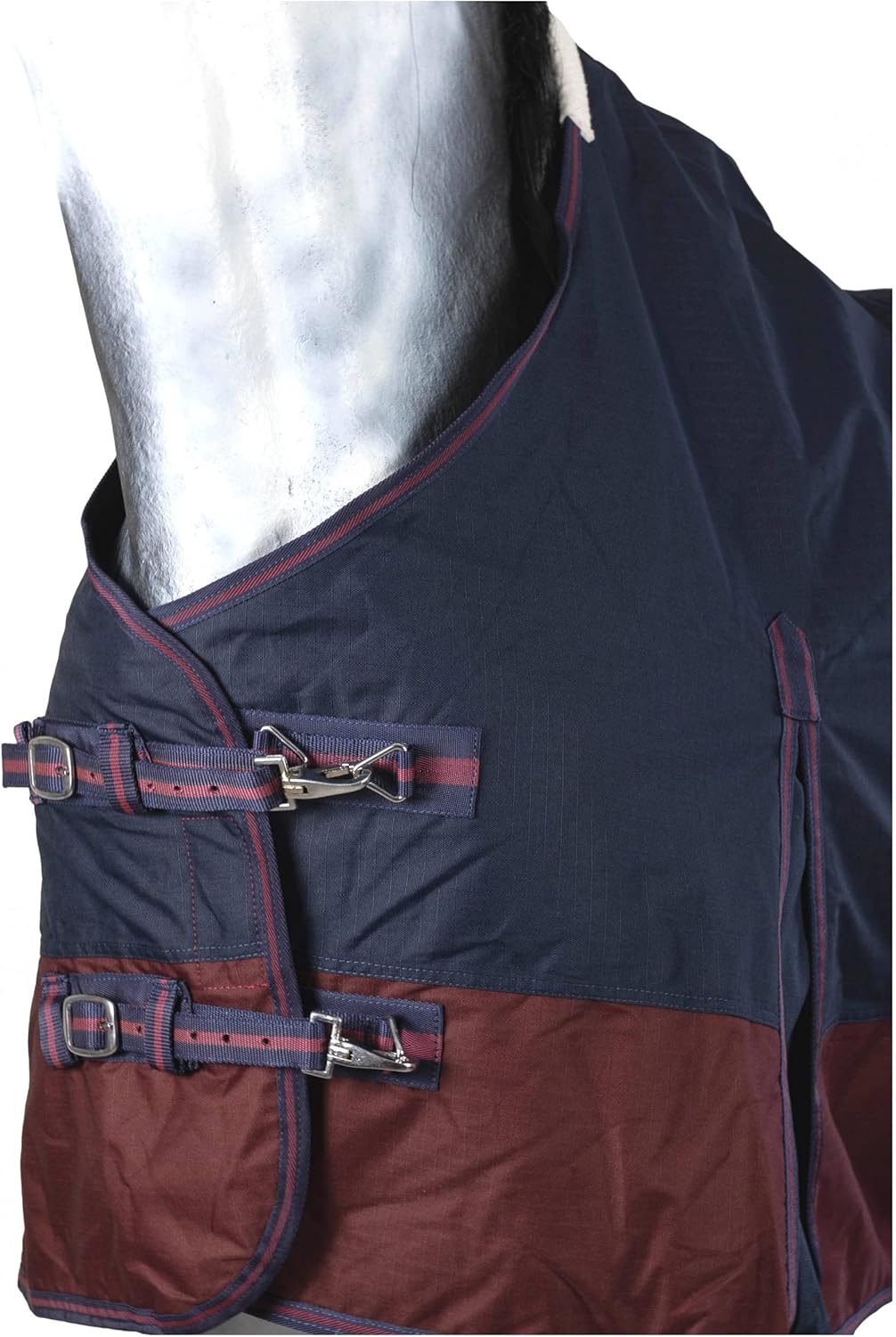 RL24 - Winterdecke 100g Füllung 600D BASICLINE Marine/braun 95cm Marine/Kastanie (Altes Modell) 95cm