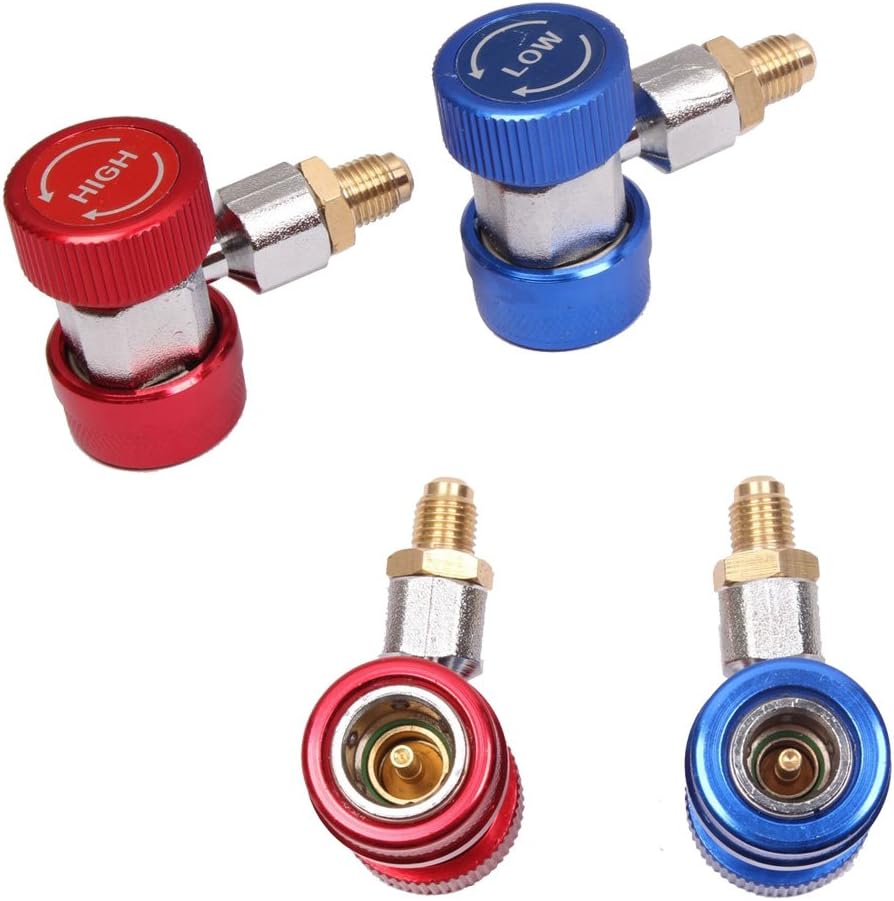 Youngine Einstellbare R134A Schnellkupplung Adapter Fittings High Low Klimaanlage Manifold Gauge Sch